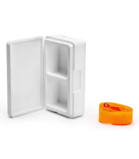 Box for live bait with two compartments