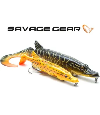 Savage gear Hybrid Pike 25cm 130g Sinking Albino Pike Real 3D Scan BigBait Top 