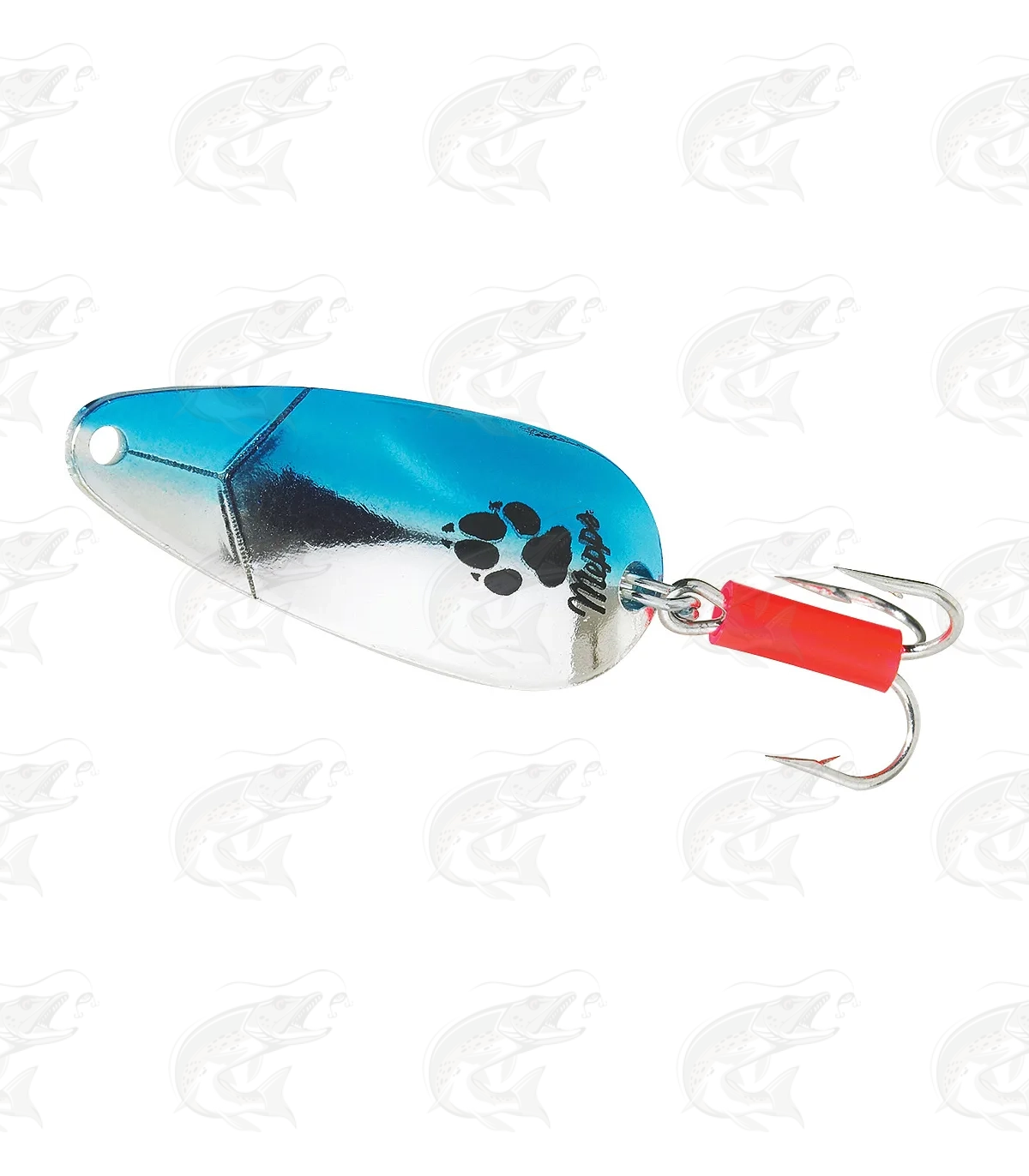 1/4 oz - Hot firetiger & Silver/Blue/Green Mepps Little Wolf Spoon 2 Pks