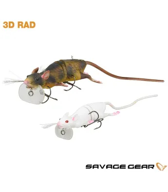 Savage Gear 3D Rad 20cm 30cm Rat Ratte Top Water Swimbait Wobbler 