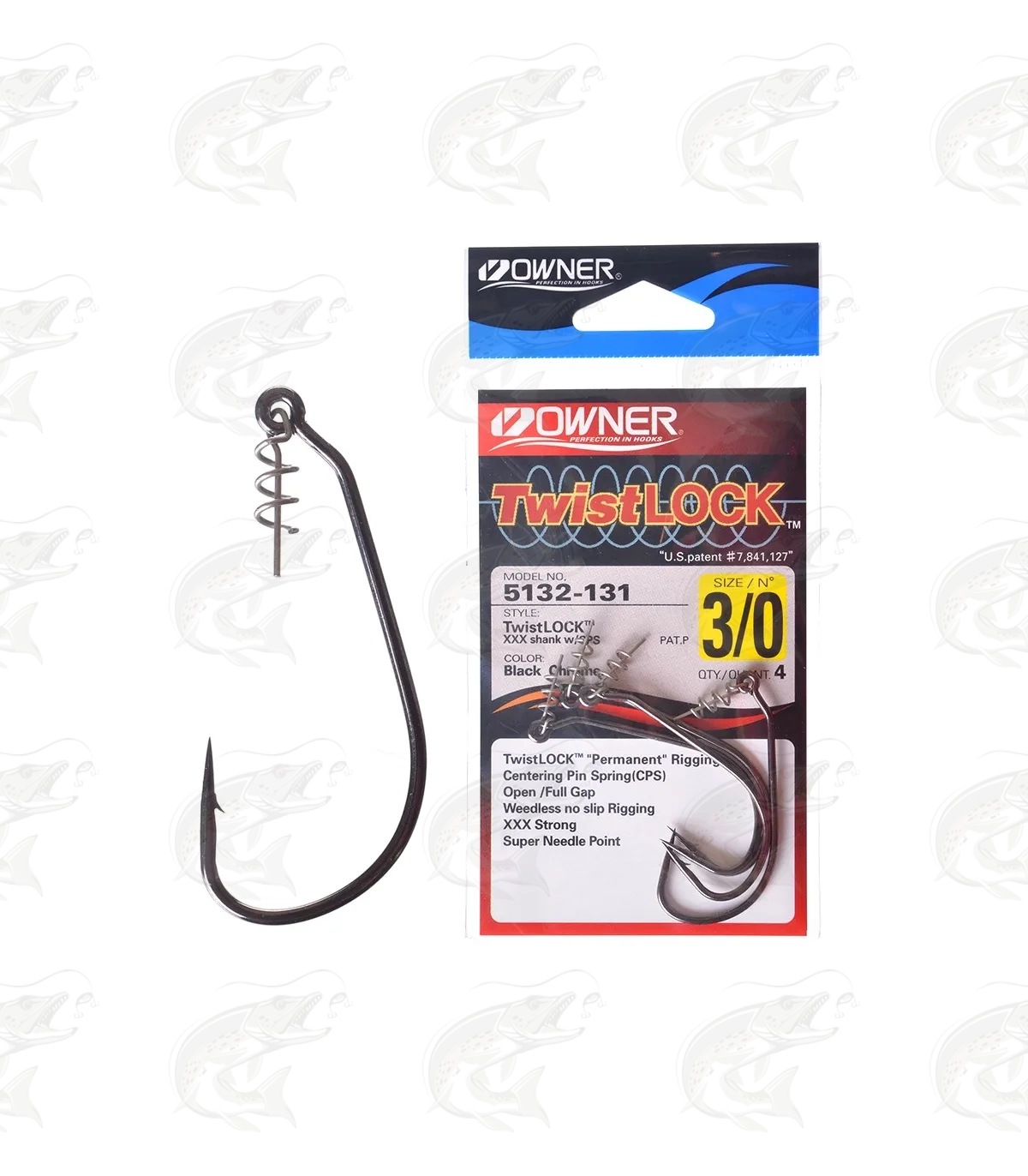  Owner American 5132W-023 Weighted Twistlock - 3/0 - 1/8oz :  Sports & Outdoors