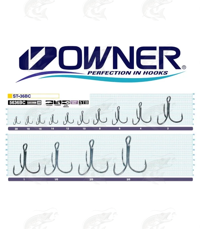 Owner's St-41 Treble Hook (Size 6, 8 Pack) - Import It All