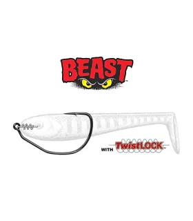 0194 Owner 5130W Worm Hook Beast Twistlock Weedless Weighted 1/8 oz Size 4/0 