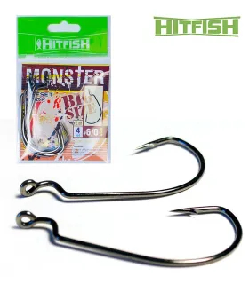 Weedless Hooks HITFISH Monster Offset Hook
