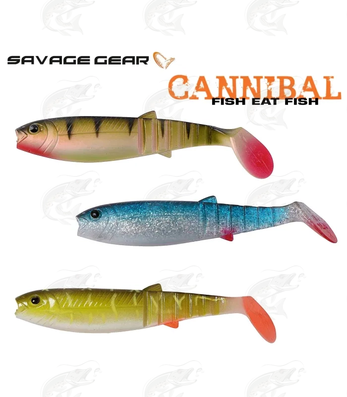 Savage Gear Cannibal Shad 12,5cm 4pcs Lure Soft bait NEW COLOURS 2020 
