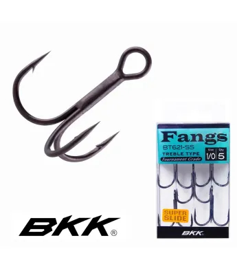 BKK Fangs 62 UA Treble Hooks - Size 2/0 - Ultra Antirust Tournament Grade