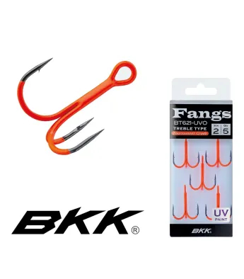 Treble Hooks BKK Fangs (Spear-21) BT621-UVO