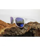 Balzer Polarized Sunglasses | Transparent Frame - Blue Mirror Lenses
