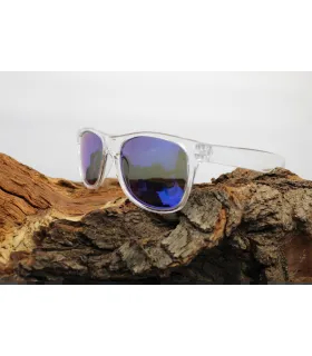Balzer Polarized Sunglasses | Transparent Frame - Blue Mirror Lenses