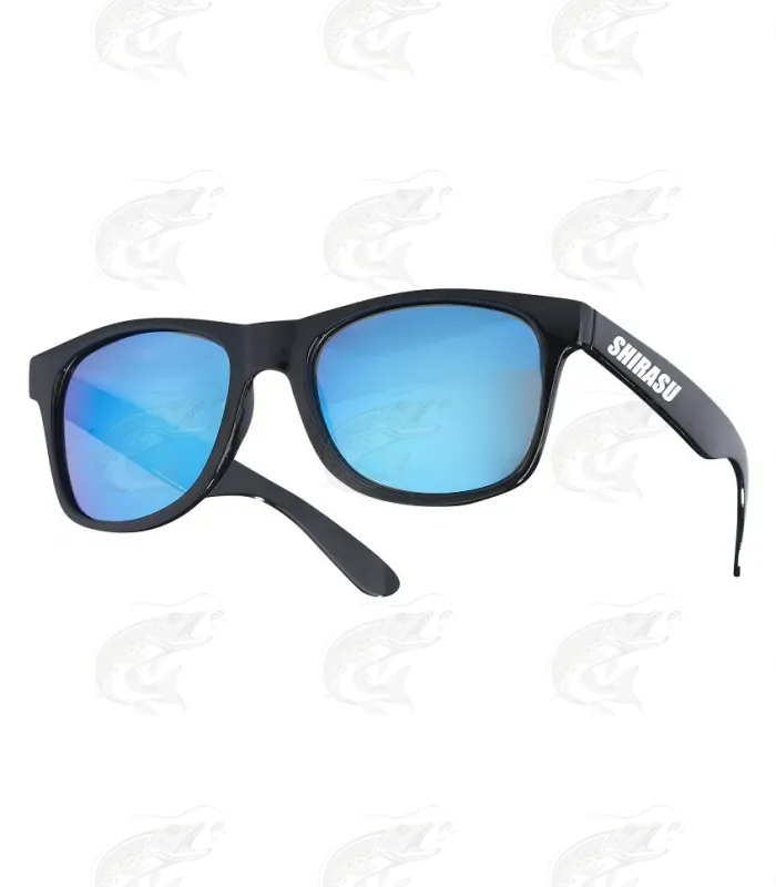 Balzer Polarized Sunglasses  Black Frame - Blue Mirror Lenses