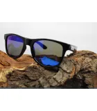 Balzer Polarized Sunglasses | Black Frame - Blue Mirror Lenses