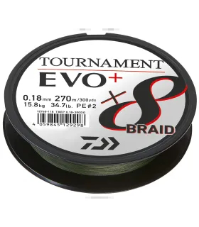 Daiwa Tournament X8 Braid Evo+ Braided Line | Dark Green