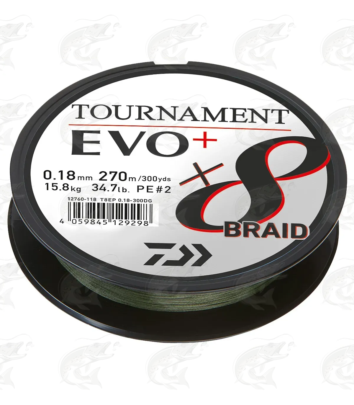 DAIWA Tournament x8 Braid EVO+ Braided Fishing Line multicolor