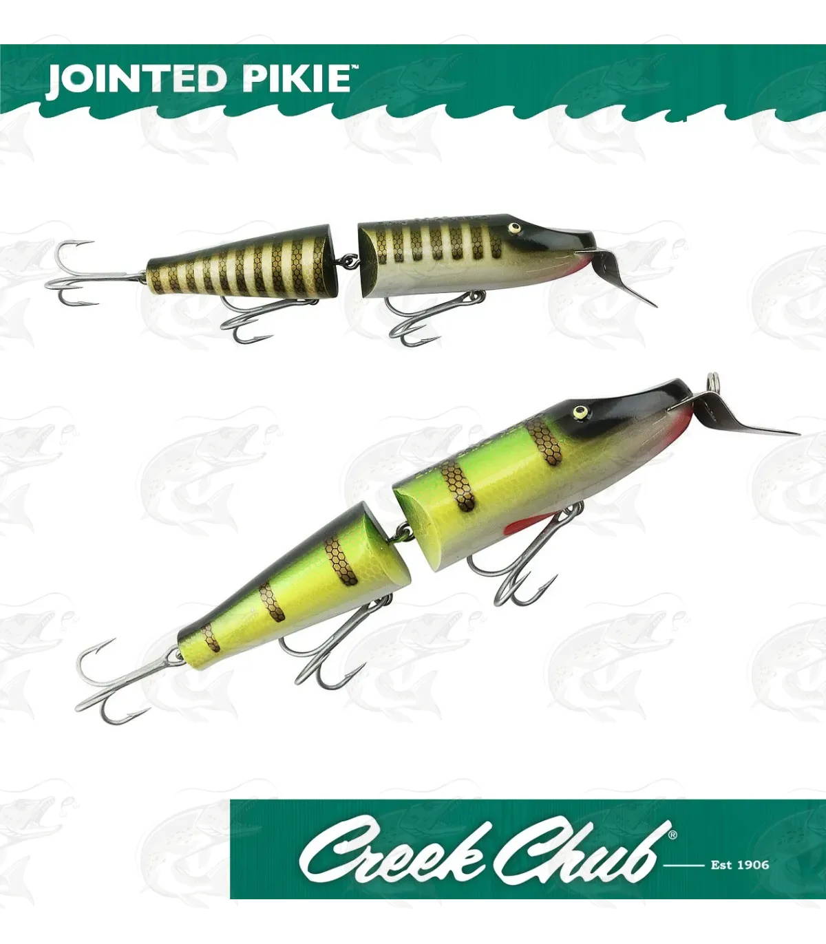  Creek Chub Jointed Pikie Fishing Lure for Large Bass, Striper,  Musky and Pike, Fishing Lures for Freshwater, 6, 1 3/4 oz, Perch,  (I3000PPE) : Fishing Topwater Lures And Crankbaits : Sports & Outdoors