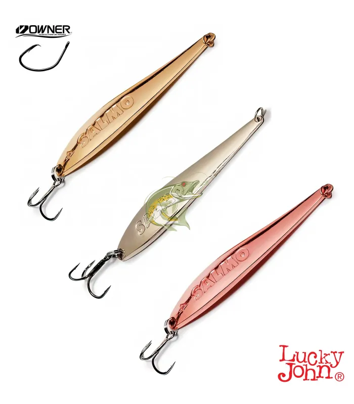 Variety pack of 3 Spoon Hard Fishing Lures - Treble Hooks with