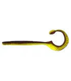 Westin Ned Worm Curl | Black / Chartreuse