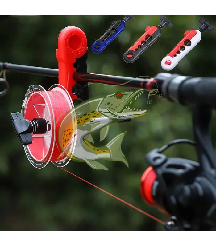 Voganacee Fishing Line Winder Spooler Machine Spinning Reel Spool Spooling Station System with C-Clamp and Suction Cup Adjustable for Varying Spool